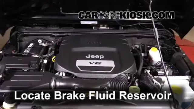 2014 Jeep Wrangler Sport 3.6L V6 Brake Fluid Check Fluid Level